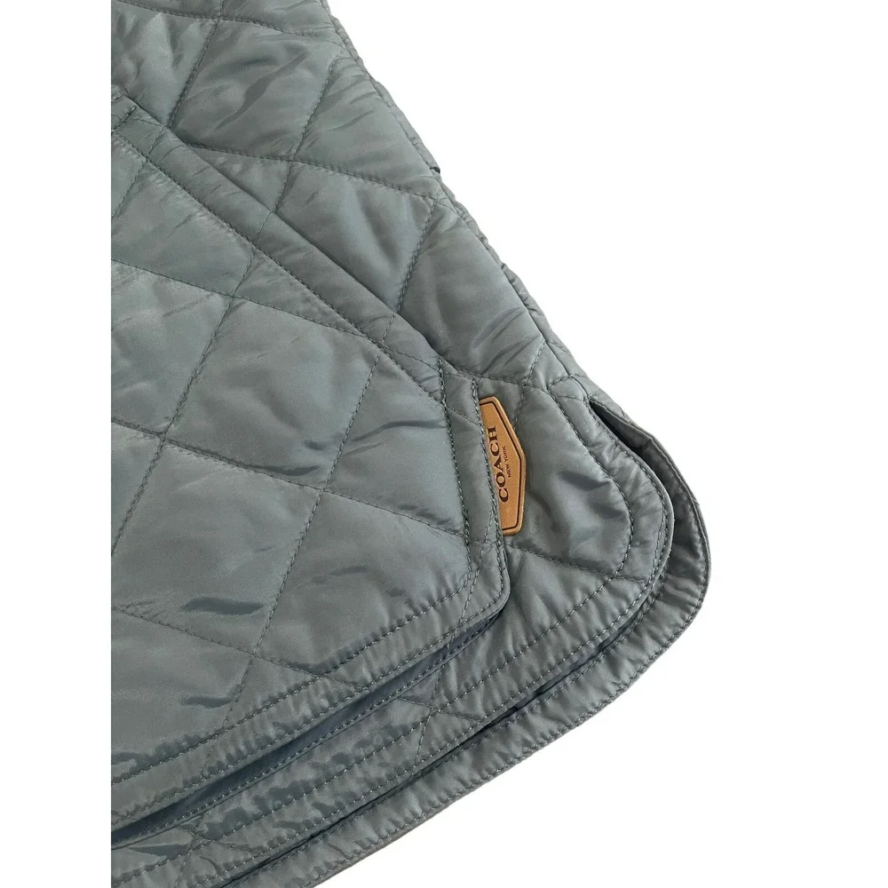 Coach Women's‎ Quilted Military Vest Olive Green Size Medium
